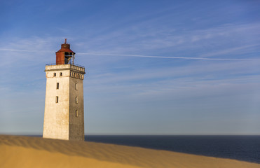 Rubjerg Knude lighthouse buried in sands on the coast of the North Sea