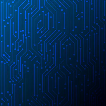 Abstract Technology Background , Blue circuit board pattern