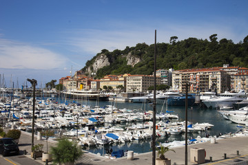 Fototapeta na wymiar Francia, Nizza, il porto turistico.