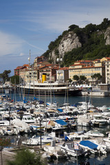 Fototapeta na wymiar Francia, Nizza, il porto turistico.