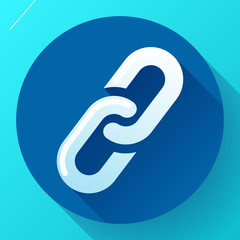 Link icon. Hyperlink chain symbol. link Vector flat illustration.