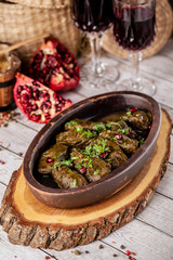 Traditional Georgian and Armenian cuisine. The dish 