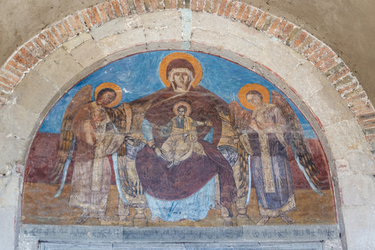 Interior of the Svetitskhoveli Cathedral in Mtskheta, Georgia