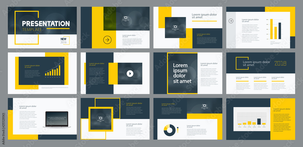 Aufkleber business presentation template design and page layout design for brochure ,annual report and company