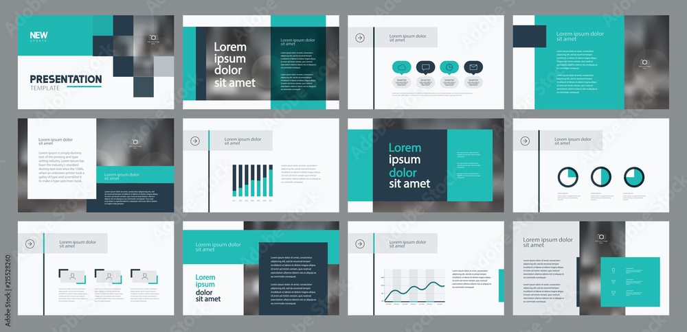 Aufkleber business presentation template design and page layout design for brochure ,annual report and company