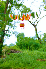photograph of  dahi handi on gokulashtami festival in india , which is  Lord Shri Krishna's birth...