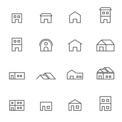 house line icon set vector illustration