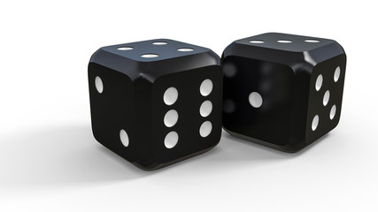 3d isolated game dices