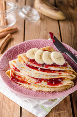 Crepes bio homemade, food photography, delish dessert