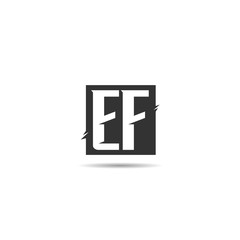 Initial Letter EF Logo Template Design