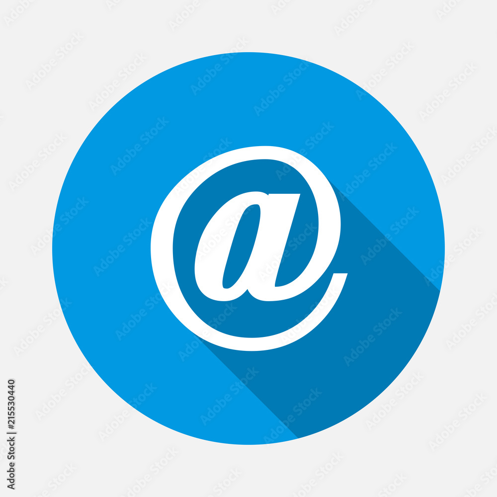 Aufkleber vector icon dog email on blue background. flat image message with long shadow. layers grouped for ea