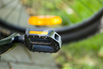 Obraz premium Sicherheit am Rad Reflektor am Pedal und am Hinterrad