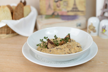 risotto with mushrooms and herbs