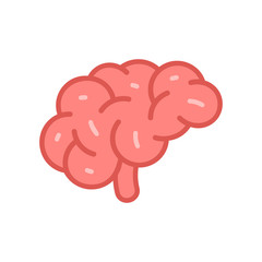 Brain Icon. flat style. isolated on white background