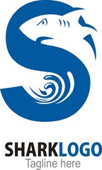 Shark logo design. Shark icon vector