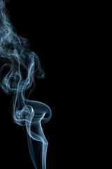 smoke on a black background