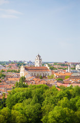 Fototapeta premium Top view of the old city. Vilnius, Lithuania