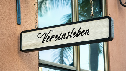 Obraz premium Schild 341 - Vereinsleben