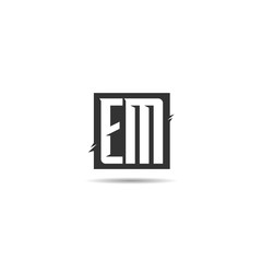 Initial Letter EM Logo Template Design