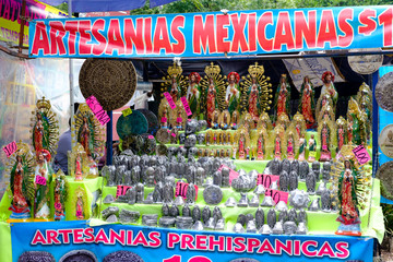 Traditional handicraft for sale at a street market in Mexico City