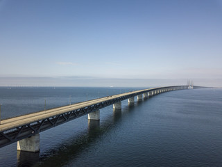 Obraz premium View of Oeresund Bridge from Sweden