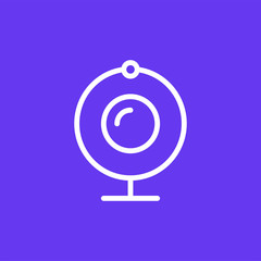 Webcam vector icon isolated on background. Trendy sweet symbol. Logo illustration