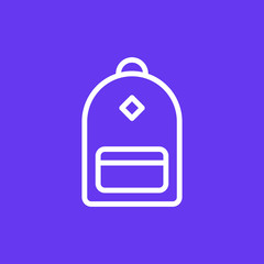 Backpack vector icon isolated on background. Trendy sweet symbol. Logo illustration