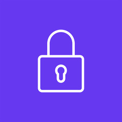 Lock vector icon isolated on background. Trendy sweet symbol. Logo illustration