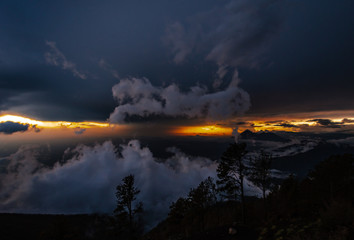 view from the side of a volcano in guatemala