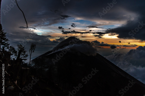 View From The Side Of A Volcano In Guatemala Stock Photo