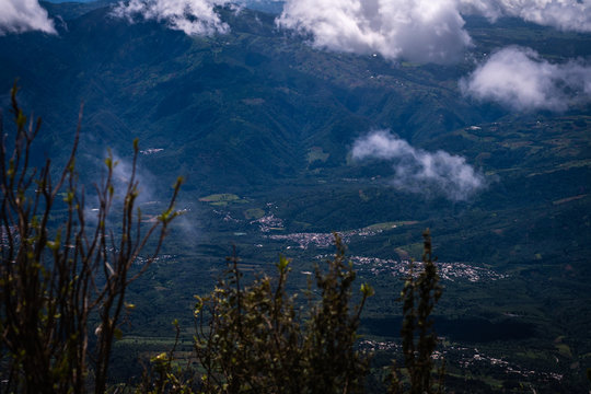 view from the side of a volcano in guatemala
