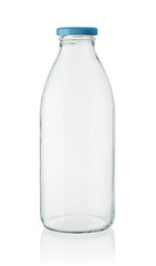 Milk bottle isolated on the white