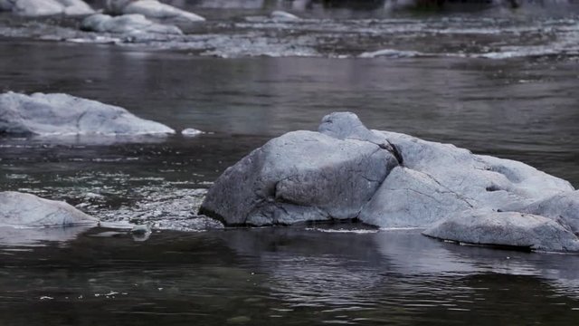 Beautiful Yuba River in Northern California flowing in the middle of summer