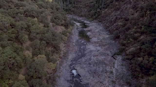 Beautiful Yuba River in Northern California flowing in the middle of summer