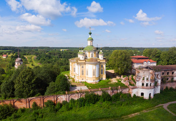 Cathedral of the Ascension of the Lord. Spaso-Sumorin Monastery. Totma. Vologda Region. Russia. view from above