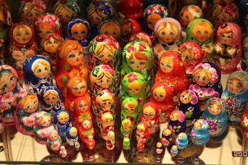 Russian nesting dolls, matryoshka. 