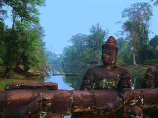 Angkor bridge, Cambodia