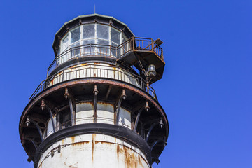 Fototapeta na wymiar Top of Pigeon Point Lighthouse in Pescadero, California
