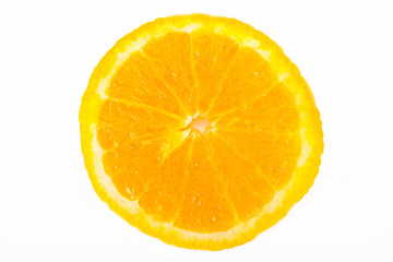 Fresh and juicy orange on a white background