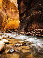 The Narrows turn - Zion national Park