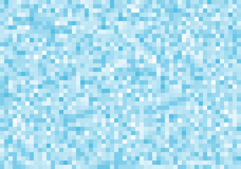 Pixel blue background of squares. Halftone gradient. Geometric square pattern.