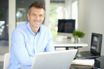 Businessman working at the office