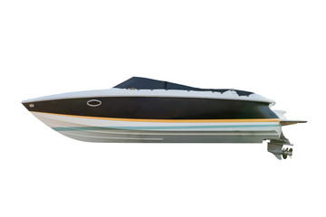 motor boat isolated on white background