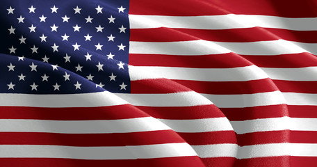 Obraz premium USA flag fluttering in the wind