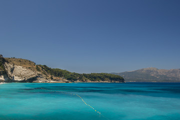 Beautiful beach for a holiday in Albania. Ionian Sea