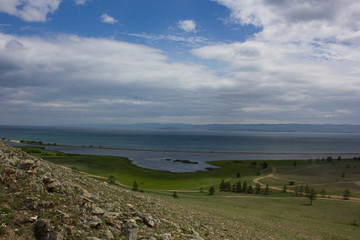 Fototapeta na wymiar landscape on Lake Baikal