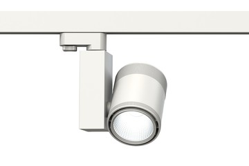 LED white light for lighting exhibition space and shops. Isolate on white background.  3d render of the lamp model.