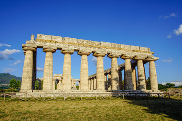 Fototapeta premium Paestum Italy Summer Temple Love