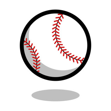 Baseball softball sport ball logo vector line 3d icon