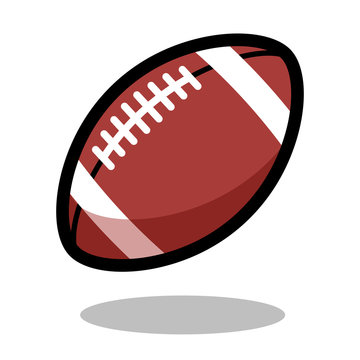 American football rugby sport ball logo vector line 3d icon